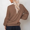 thumbnail image 4 of Jersey de manga larga para mujer,Camiseta de manga larga para mujer Top de manga larga para mujer Jersey de cuello redondo Top Rendimiento inigualable, 4 of 6