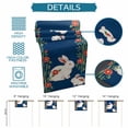 thumbnail image 6 of Navy Blue Cute Bunnies Table Runner 48 Inches, Farmhouse Rustic Floral Botanical Bed Runner Dresser Scarves Tabletop for Indoor Outdoor Parties/Ceremony/Banquet, 13" x 48", 6 of 9