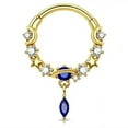 thumbnail image 1 of 1Pcs planet Septum Hoop Clickers Nose Ring Cartilage Piercing Helix Hoop Earring Tragus Jewelry Daith Hoops Rook Earring Lobe FJH, 1 of 7