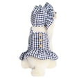 thumbnail image 2 of NIBOLOG Pet Dress Plaid Printing Thin Close-fitting Good Ductility Breathable Dress-up with Hat Summer Dog Two-legged Clothes for Spring, 2 of 8