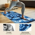 thumbnail image 4 of Blue White Tie Dye Spiral Pattern Hot Yoga Mat Towel Non Slip for Hot Yoga - Quick-Drying Yoga Mat Cover with 4 Corner Pockets with Travel Bag - Hot Yoga Towel Non Slip 74"x26", 4 of 6