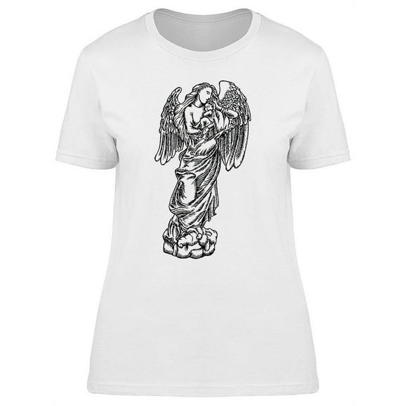 Angel Mother And Her Baby T-Shirt Women -Image by Shutterstock, Female Large