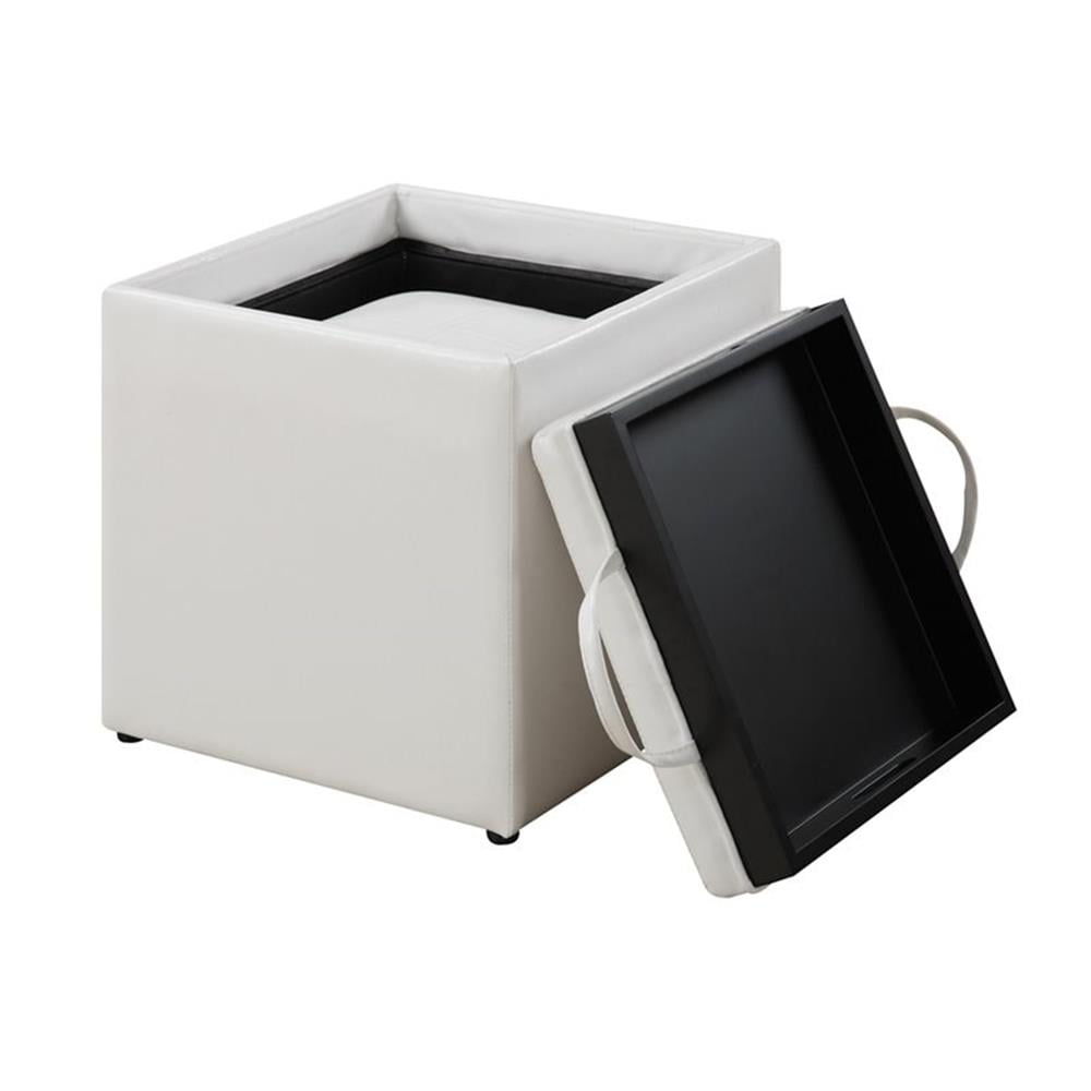 Convenience Concepts Designs4Comfort Park Avenue Single Ottoman with Stool , Multiple Finishes