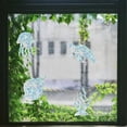 thumbnail image 6 of 16Pcs 4 Styles Ocean Window Clings Jellyfish Turtle Conch Seaweed Rainbow Glass Decals Anti-Collision Non-Adhesive Vinyl Suncatcher Stickers to Save Birds from Window Collision Strike, 6 of 9
