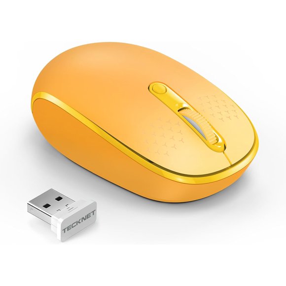ERDS-Wireless Mouse, 2.4G Quiet Computer Mouse with USB Receiver, 4 Buttons Portable Cordless Mice for Chromebook, Laptop, PC, Mac, 800/1200/1600 DPI