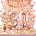 thumbnail image 3 of Happy 30th Birthday Decorations Rose Gold 30th Birthday Party Supplies 30th Number Balloons 40 Inch, 3 of 6