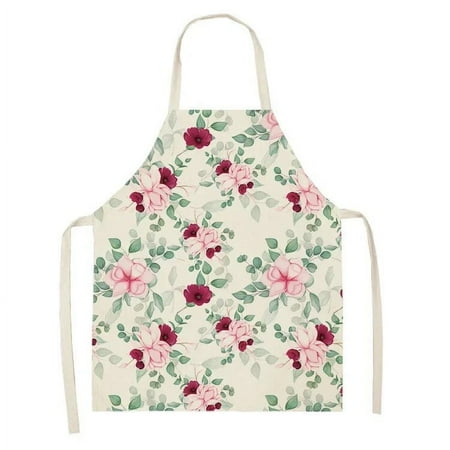 

Black flower apron women s apron retro plant home cooking cleaning tool apron aquatta waterproof apron delantal
