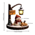 thumbnail image 3 of Clearance! Resin Snowman Figurine Christmas Night Light, Christmas Decorations for Home, Vintage Glowing Christmas Decor for Desktop Shelf, 3 of 7