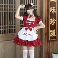 thumbnail image 1 of Vestido de sirvienta de niña suave de estilo encantador para cosplay, uniforme de sirvienta rosa puro y lindo, 1 of 1