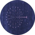 thumbnail image 1 of Ahgly Company Indoor Round Abstract Blue Contemporary Area Rugs, 8' Round, 1 of 4