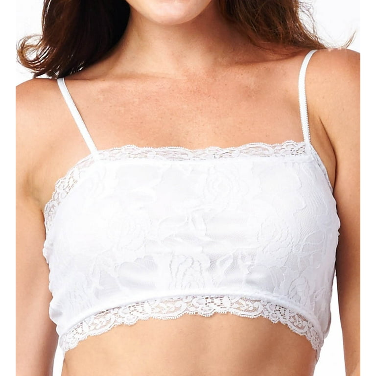 Women's Pure Style Girlfriends 1520 Lace Camiflage Cami Bra (White