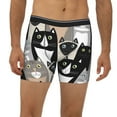 thumbnail image 4 of Rocae Colors Cats for Stretch Moisture-Wicking Underwear,Men's Underwear Boxer Briefs Medium, 4 of 9