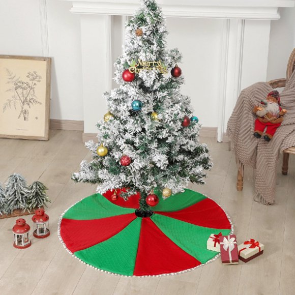 Christmas Tree SkirtChristmas Decoration SuppliesChristmas Tree CushionKnitted Non-Woven Christmas Tree Tree Skirt