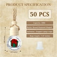 thumbnail image 4 of 50 Pcs Hanging Car Air Freshener Diffuser Bottles Empty Glass Perfume Bottle Pendant for Essential Oil Fragrance Aromatherapy Ornament (Clear,Christmas) Clear, 4 of 6