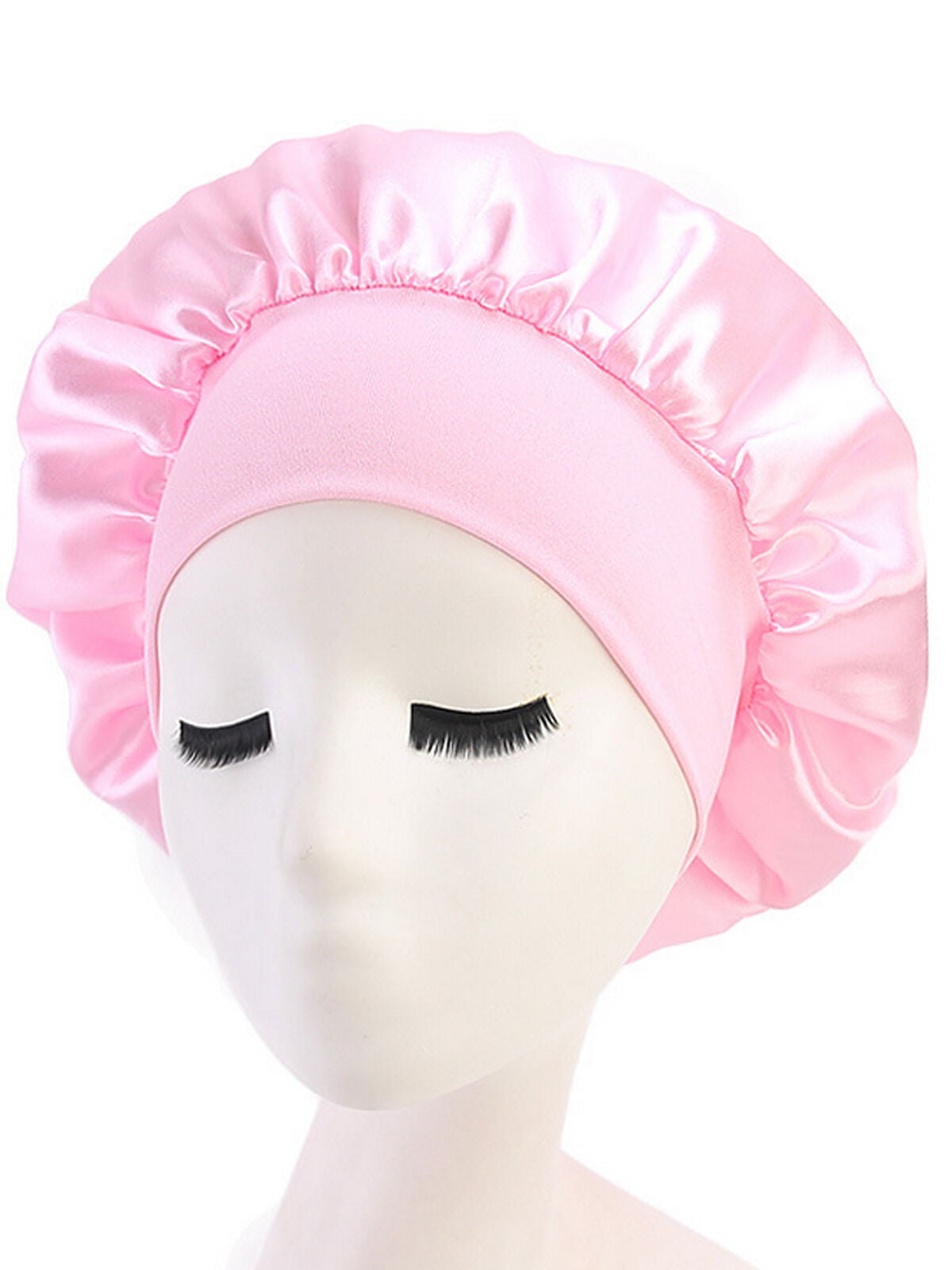 Details about   Kids Satin Night Sleep Cap Hair Care Bonnet Hat Head Cover Wide Band Adjust Caps