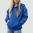 thumbnail image 2 of Godom Toddler Boys Full Zip Hoodie Solid Color Casual Active Hooded Sweatshirt, 2 of 7