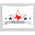 thumbnail image 1 of Texas Star Tapestry, San Antonio Dallas Houston Austin Map with Stars Pattern USA, Wall Hanging for Bedroom Living Room Dorm Decor, 60W X 40L Inches, Navy Blue Vermilion Pale Grey, by Ambesonne, 1 of 2