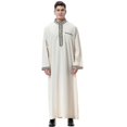 thumbnail image 1 of Hombres Islámicos Sauditas Musulmanes Túnica Larga Dubai Árabe Thobe Kaftan Ropa, 1 of 4