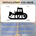 thumbnail image 3 of 1 Pcs 2D Flat License Plate Covers & Frames, Bulldozer For Decorative Front, Waterproof For Decoration Aluminum License Plate Covers & Frames Cover For Men Women, 12" X 6", 3 of 6