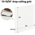 thumbnail image 2 of 12-Pack White Drop Ceiling Tiles 2x2 Ft, PVC 24x24 Inch, Waterproof Fire-Rated, Reusable Smooth Ceiling Panels, Covers 48 Sq Ft, 2 of 7