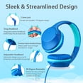 thumbnail image 2 of Auriculares POWMEE P20 para niños, supraaurales, 94 dB, volumen limitado, color azul, 2 of 6