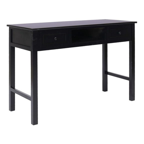 Writing Desk Black 43.3"x17.7"x29.9" Wood