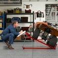 thumbnail image 4 of Costway Lawn Mower Lift Jack with Adjustable Height Angle Manual Handle Powder-coated Metal Red, 4 of 10