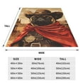 thumbnail image 3 of Honeii Western French Bulldog Cowboy Print Fleece Blanket - Throw Blanket for Bed, Sofa, Couch, Camping, and Travel , Microplush Ultra Soft Warm Blanket-50"x40", 3 of 7