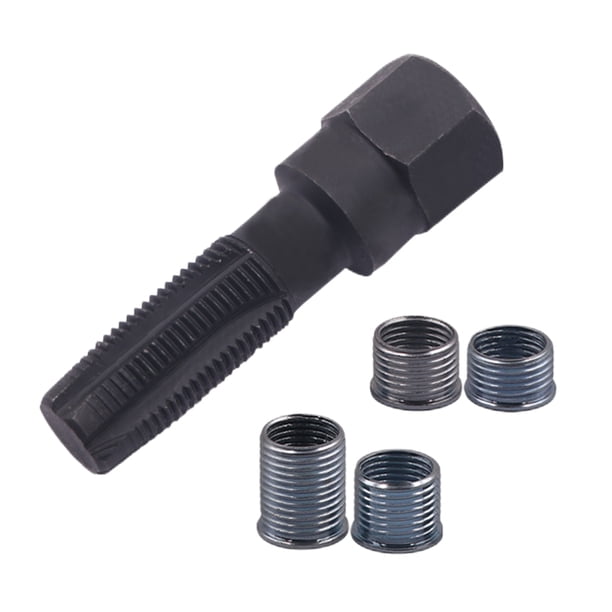 Kit De Reparación De Roscas De Bujías Kit De Reparación De Rosca De Culata De 14Mm, Kit De Reparación De Orificio De Bujía, Herramientas De Reparación De Automóviles Sywqhk Accesorios para autos y motos