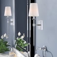 thumbnail image 4 of Kira Home Torche 20" Wall Sconce/Wall Light + Linen Shade, Chrome Finish, 4 of 7