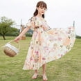 thumbnail image 4 of Robe en Mousseline pour Filles Été 10 Style Étranger 8 Robe Florale de Princesse pour Fille Tendance Bal Fête Robe à Taille Cintrée Vêtements pour Enfants 2 à 12, 4 of 6
