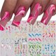 thumbnail image 1 of Pegatinas de rayas coloridas para decoración de uñas JAMW 12 hojas, 1 of 5