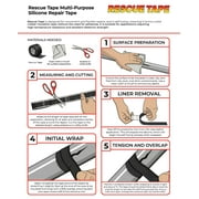 Rescue Tape 20mm 12ft x 1in Black