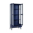 thumbnail image 6 of Home Source 79" Enchanta Glass Elegance Collection: Curio Cabinet with Tall Glass Doors (Blue), 6 of 6