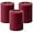 Burgundy, variant on NeoMart - Dripless Unscented Pillar Candles, Set of 3 Hand Poured Solid Color Non-Scented Candles for Home Decor, Premium Wax, 60 Hr Burn Time - 3x4 Inch, Black