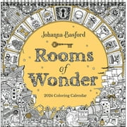 Johanna Basford 2024 Coloring Wall Calendar : Rooms of Wonder (Calendar)