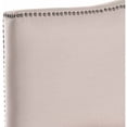 thumbnail image 2 of Safavieh Jeneve Retro Winged Upholstered Headboard, Full, Taupe/Brass Nails, 2 of 2