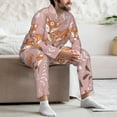 thumbnail image 7 of Fuzoiu Beautiful Fox Print Men's Long-Sleeved Pajama,Lounge Button Down Nightwear,Mens Notch Collar Pajama Set -Medium, 7 of 7