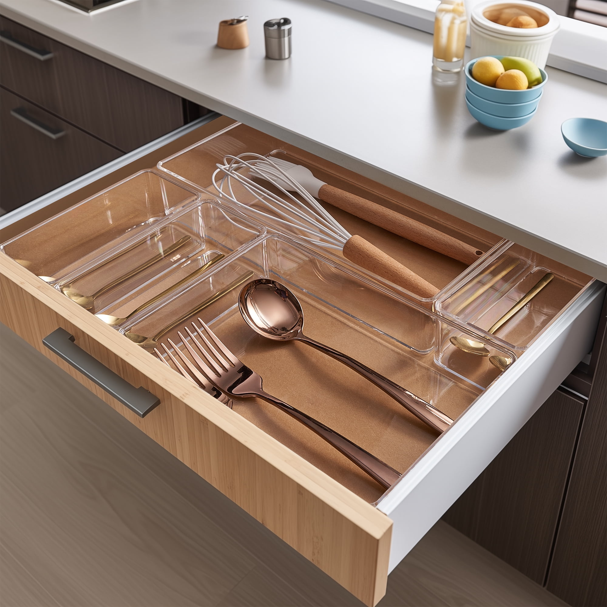 Sorbus organizer, Storage bin Drawer organizers for Kitchen, Kitchen Utensils, Bathroom, Office, Vanity, and more (5-Piece Set)