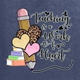 thumbnail image 2 of Teaching is a Work of Heart Pop Culture Men's Graphic T-Shirt, Vintage Heather Navy, 4X-Large, 2 of 4