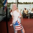 thumbnail image 1 of Xuewenshw Flag Bag Independence Day Bundle Pocket Fashion Digital Print Drawstring Outdoor Storage Storage Extra Large, 1 of 8
