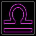 thumbnail image 1 of Purple Libra LED Neon Sign 16" Tall x 16" Wide - inches Black Square Cut Acrylic Backing, with Dimmer - Bright and Premium built indoor LED Neon Sign for Storefront., 1 of 7