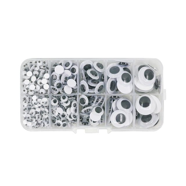 730x ojos saltones que se mueven, ojos blancos y negros, ojos de Diy para muñecas, ojos móviles para hacer manualidades, accesorios, marionetas