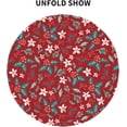 thumbnail image 3 of Merry Christmas Round Tablecloth 60 Inch Winter Snowflake Decorative Round Table Cloth for Home Kitchen Dining Room Patio Outdoor Picnic Party, 3 of 6