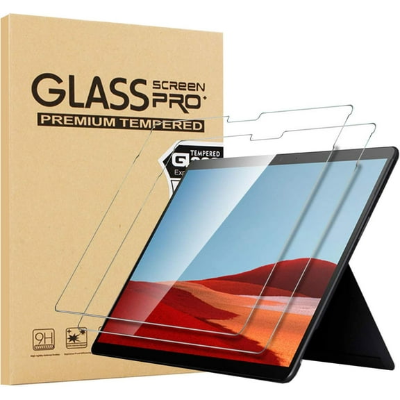 elitegadget 2 Pack Screen Protector for Microsoft Surface Pro 10 (2024) / Surface Pro 9 (2022) / Surface Pro 8 (2021) / Surface Pro X (13 inch) (2021/2019) - Clear Tempered Glass Screen Protector