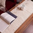 thumbnail image 3 of HOMEMONDE Eco- Friendly Chindi Rag Runners for Table Decor 14 x 72 Inches Ivory Center Table Runner for Dining Room, Dresser Decor, 3 of 5