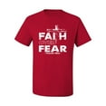 thumbnail image 2 of Wild Bobby, Faith Over Fear Psalm 118:6 White , Inspirational/Christian, Men's Graphic Tees, Red, 5XL, 2 of 3