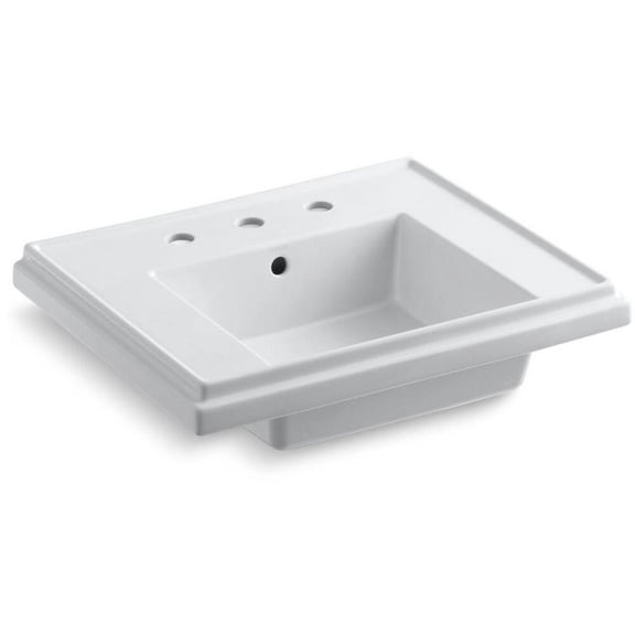 Open Box KOHLER K-2757-8-0 Tresham Bathroom Sink Basin with 8-inch Widespread Faucet Drilling, White