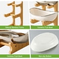 thumbnail image 3 of CHUANK 2 Tiers Ceramic Fruit Bowls Basket  Fruit Storage Basket for Kitchen Counter  Sliver, 3 of 10