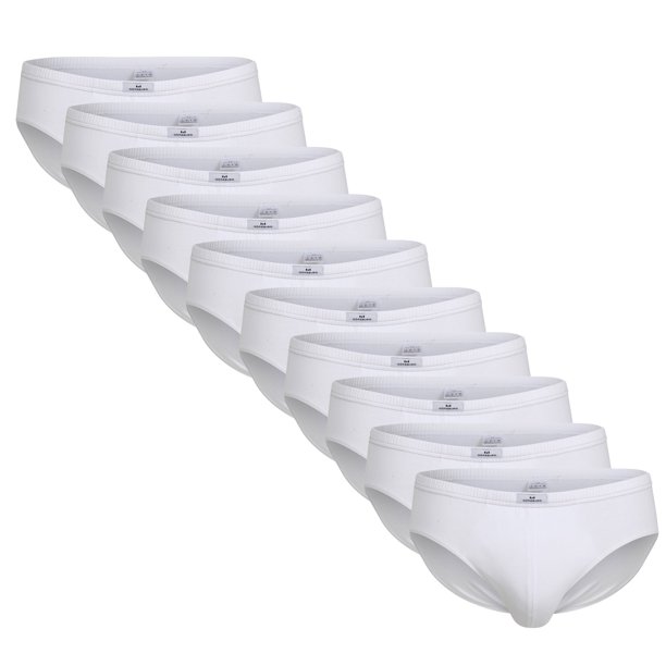 Götzburg Calzoncillos para Hombre, Paquete de 5 - Camiseta individual, Juego de ropa interior, Algodón elástico Blanco L (Large)